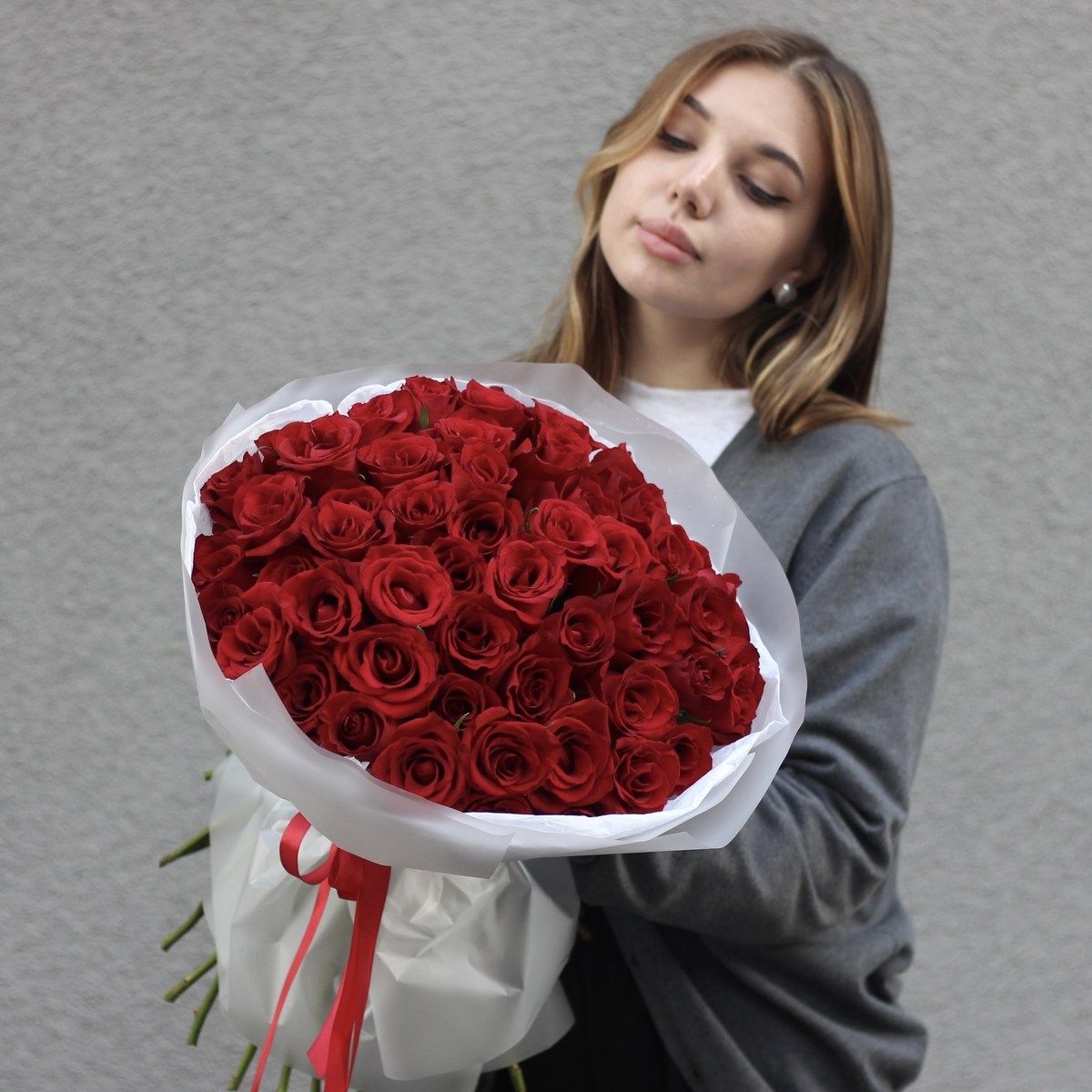 51 красная роза